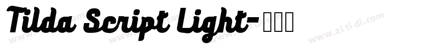 Tilda Script Light字体转换